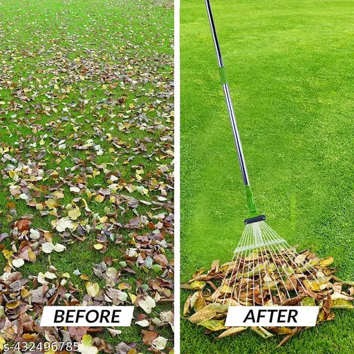 2-in-1 Adjustable Telescopic Garden Leaf Rake
