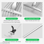 2-in-1 Adjustable Telescopic Garden Leaf Rake