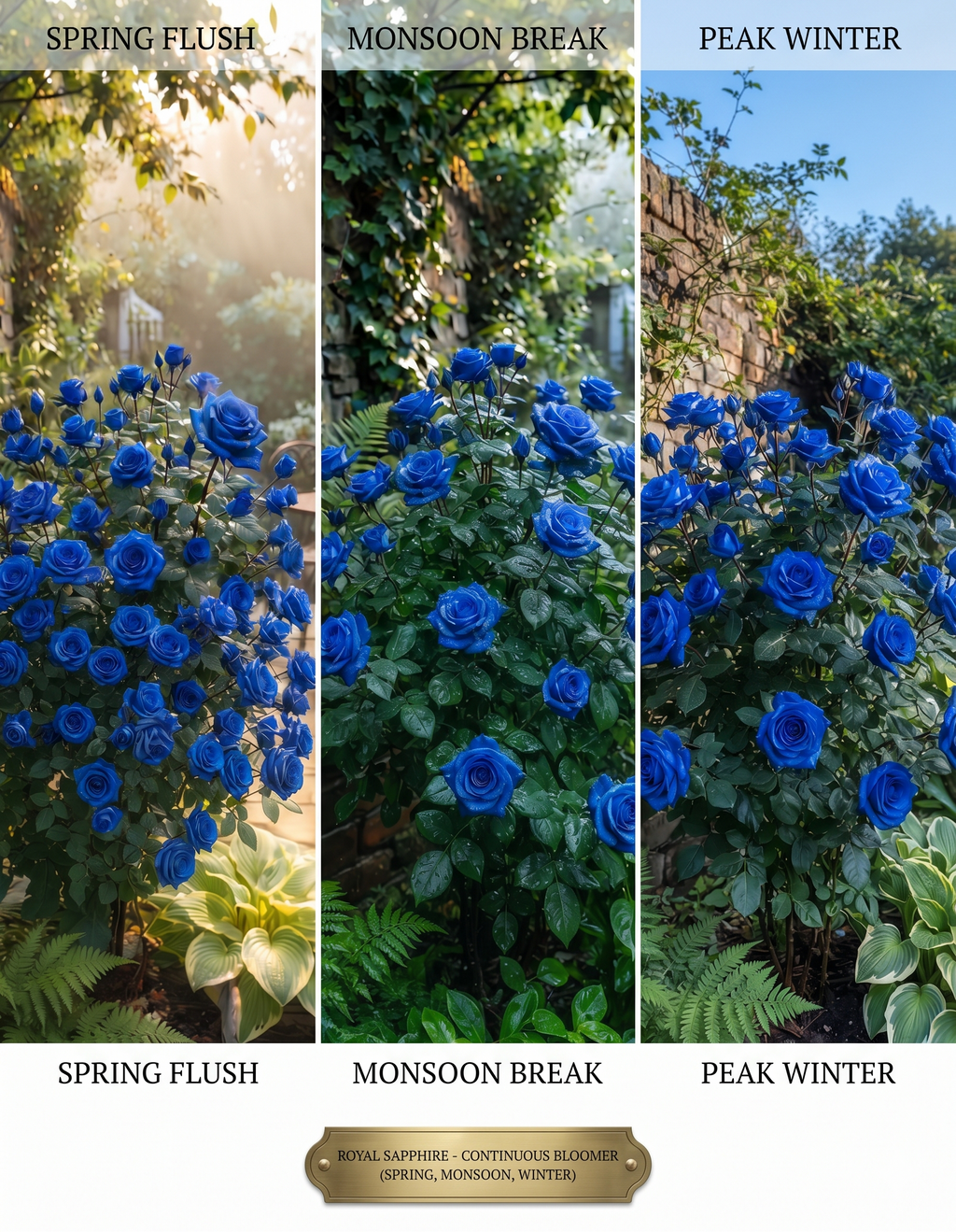 AuraSapphire Rare Hybrid Rose seeds ( Pack Of 1)