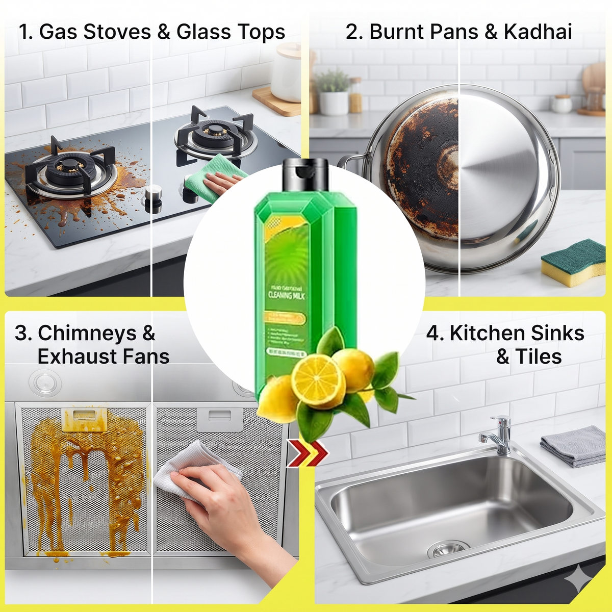 Powerful Multifunctional Cleaner (Pack of 4)