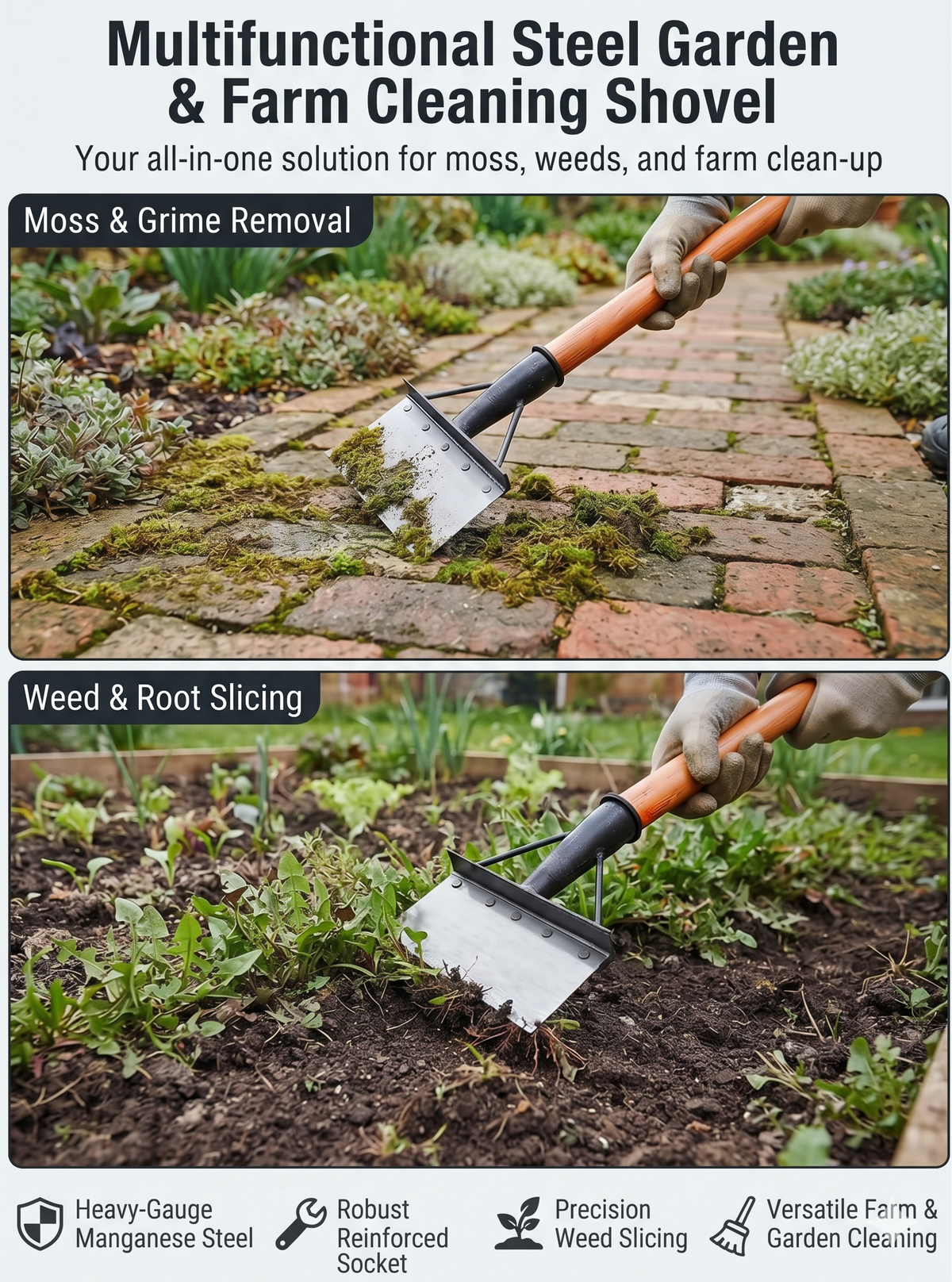 OmniScrape X7 (Heavy Duty Hand Weeder Tool for Gardening)