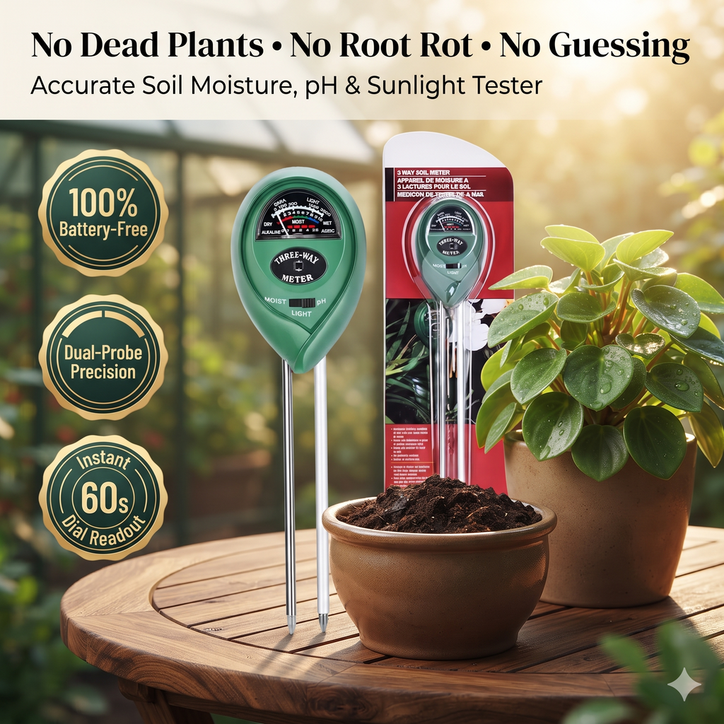 3-in-1 Solar Soil Tester ( Buy 1 Get 1 Free! )