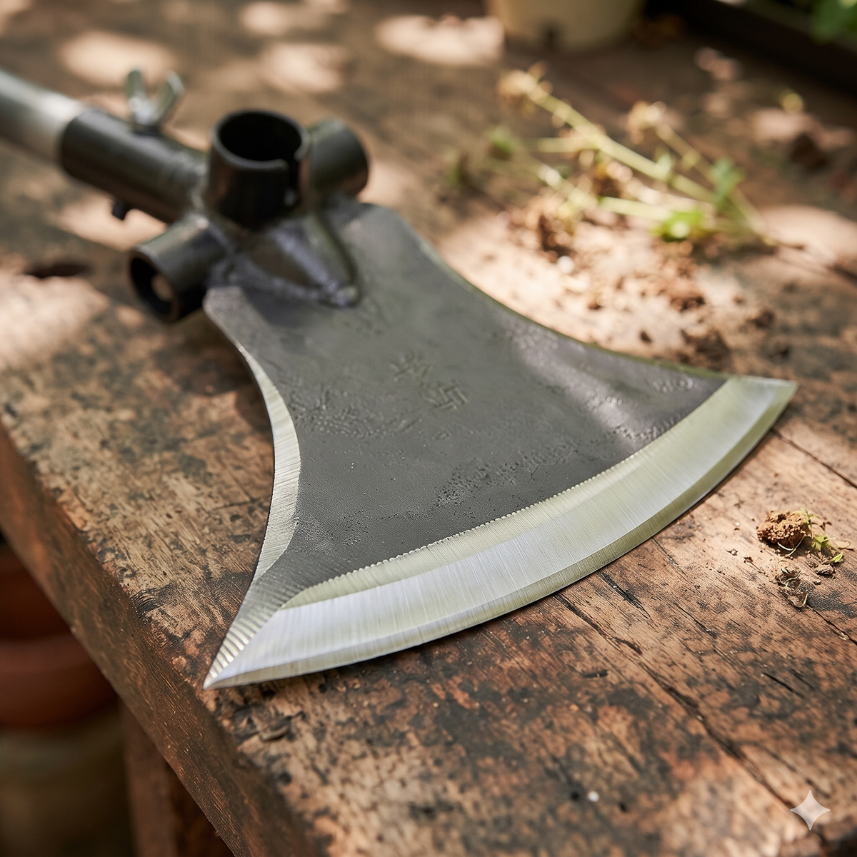3-in-1 Forged Steel Sickle Hoe & Axe