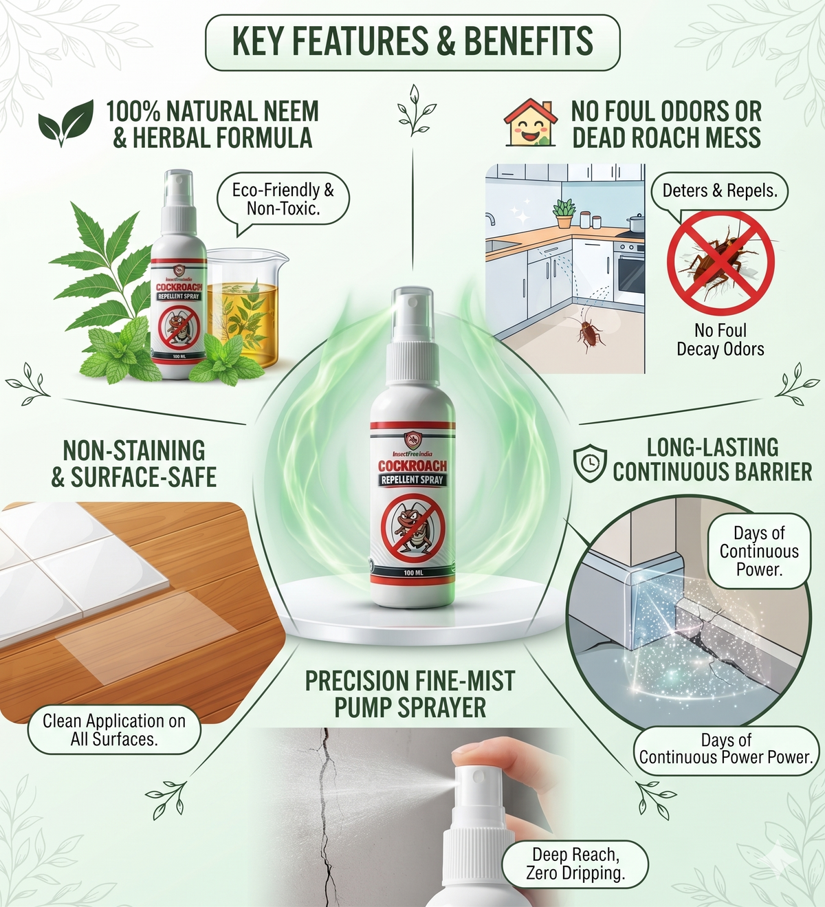 Cockroach Repellent Spray 100ml (Pack of 1)