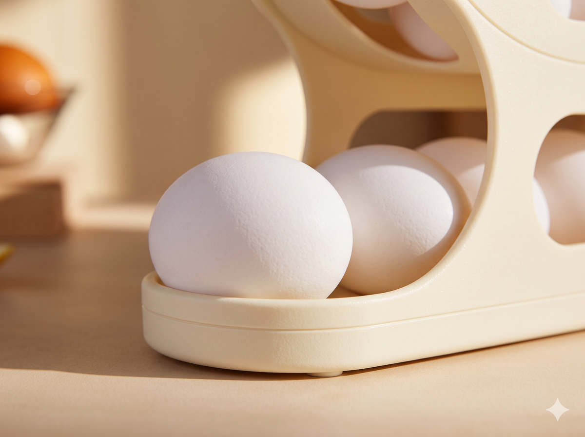 AutoGlide Egg Dispenser(Three Layer Plastic Egg Holder Container)