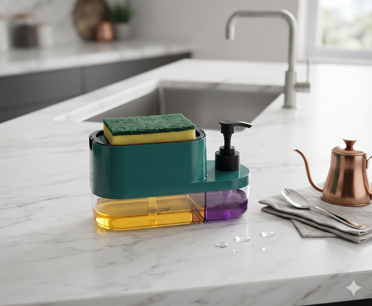 DuoPress SinkStation Pro(3 in 1 Soap Dispenser for Kitchen)