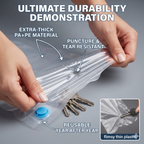 Reusable Ziplock Vacuum Storage Space Saver Plastic Bags