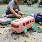 Contemporary 2-in-1 Toy Bus shipper water bottle with Movable Wheels Drinking Water Bottle for School