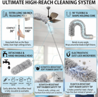 OmniSweep HighVault Pro(Microfiber Duster for Cleaning Telescopic Extension Long Pole Bendable Head)