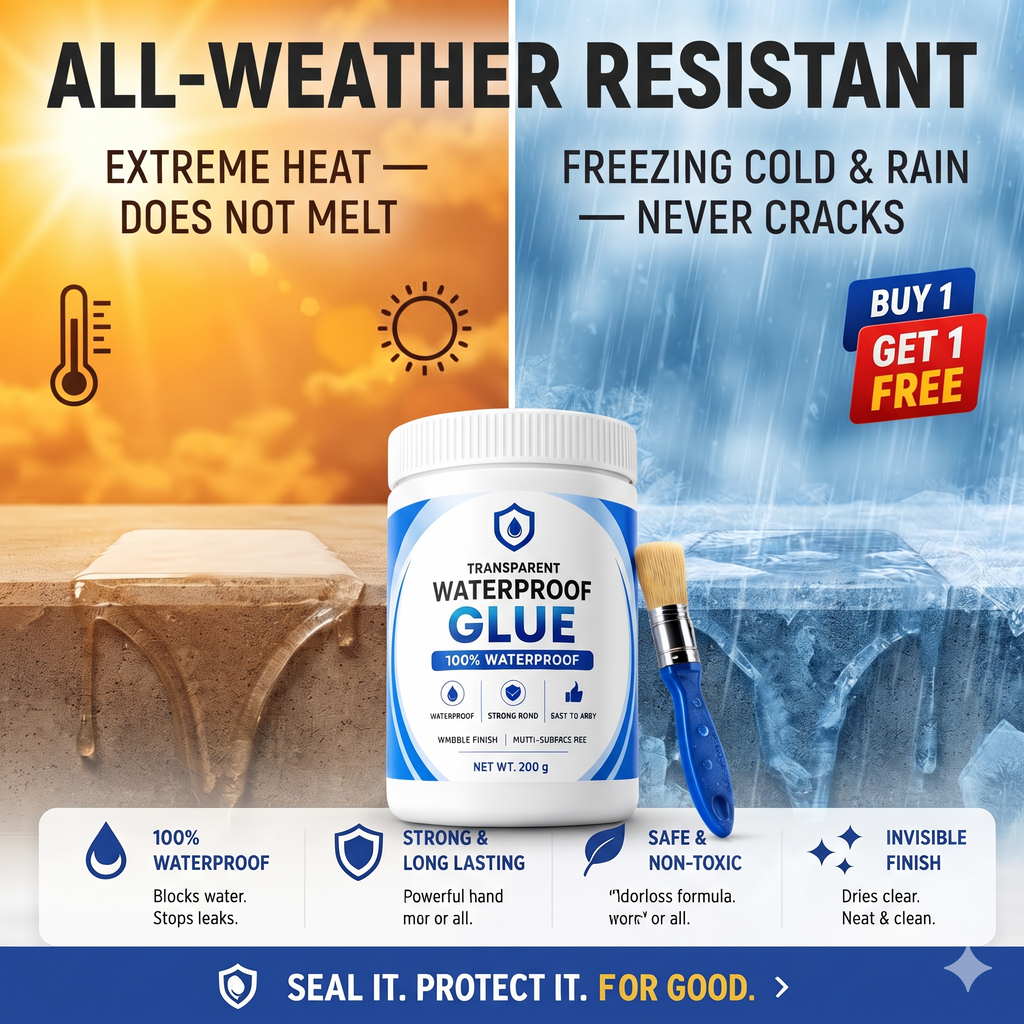 Transparent Waterproof Glue ( Buy 1 Get 1 Free + Free Brush )