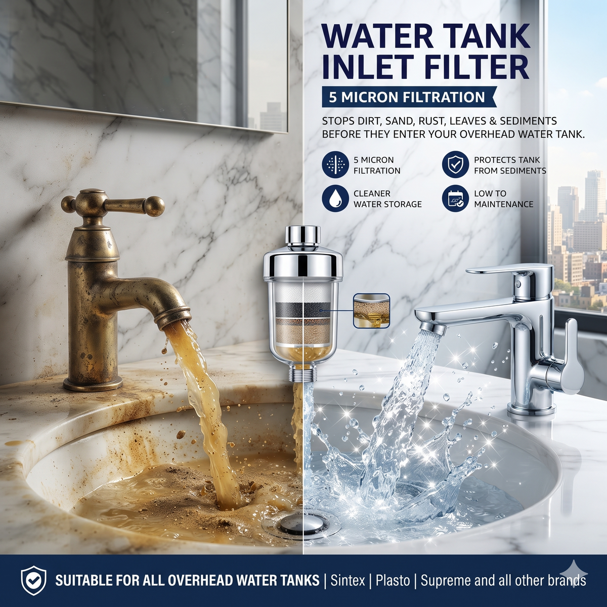 Borewell & Overhead Tank Filtration and Filter for Bore Water (Buy 1 Get 1 free! )