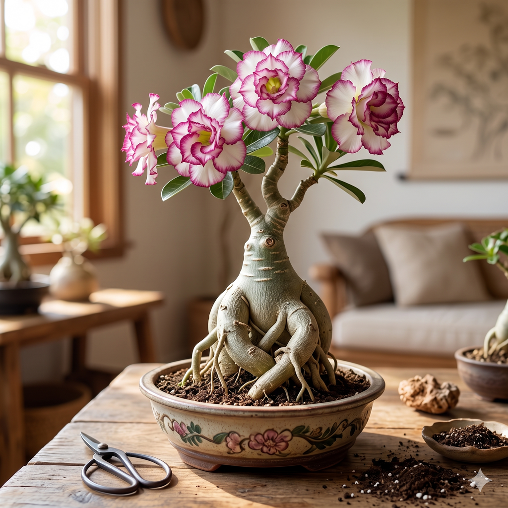 Double-Petal Desert Rose Bonsai Seeds (Rare Hybrid)