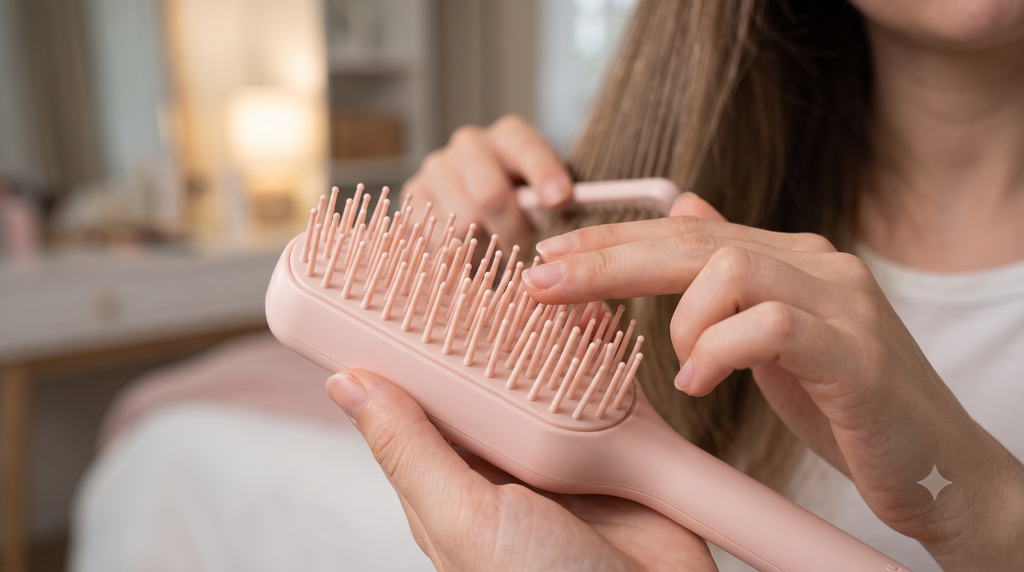 Self-cleaning Anti-static Massage Comb for Adults and Kids