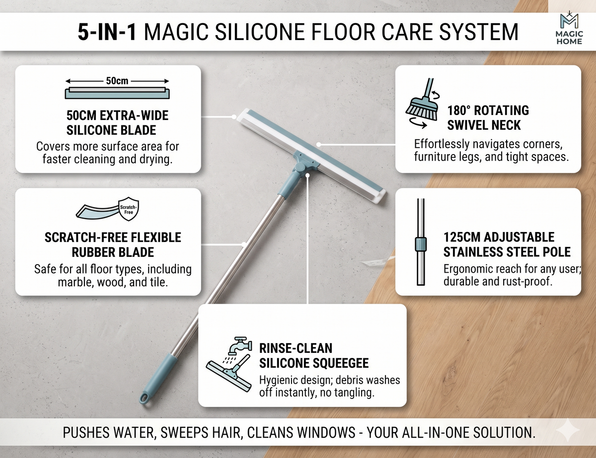 Magic Broom Sweeper for Floor Cleaning (Pack of 1)