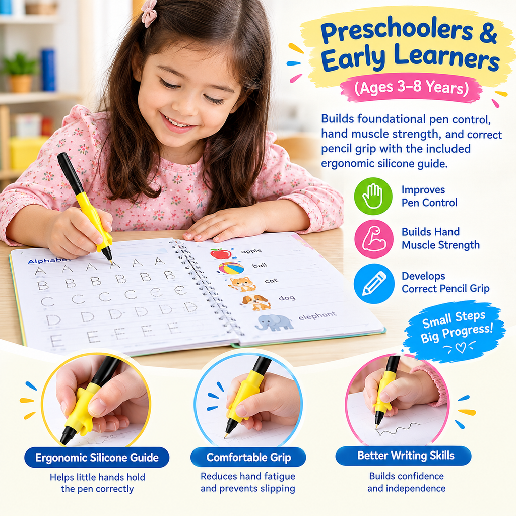 Magic Practice Copybook - (4 Book + 10 Refill) (A-127)