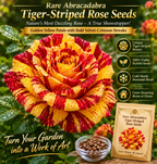 Rare Fire & Gold Striped Rose Seeds(Pack of 1)