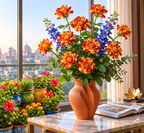 Rare Fire & Gold Striped Rose Seeds(Pack of 1)