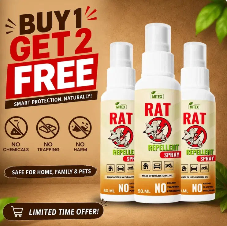 Rat Repellent Spray Pest Control Solution (Buy 1 Get 2 Free!)