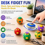 MorphoOrb™ 2-in-1 Transforming Kinetic Fidget Ball & 360° Desk Spinner(Quiet Sensory Stress Relief Toy for Adults, Kids & Students)