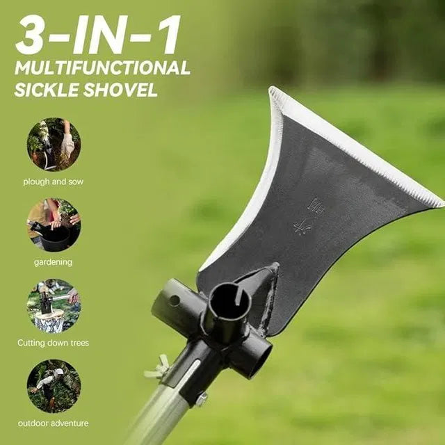 3-in-1 Forged Steel Sickle Hoe & Axe