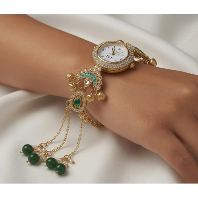 Women Vintage Gold Plated Tassel Bracelet | Ethnic Party Style | Stylish Accessory