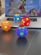 MorphoOrb™ 2-in-1 Transforming Kinetic Fidget Ball & 360° Desk Spinner(Quiet Sensory Stress Relief Toy for Adults, Kids & Students)